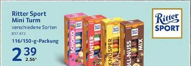 Ritter Sport Mini Turm verschiedene Sorten