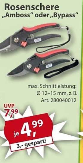 Rosenschere "Amboss" oder "Bypass"