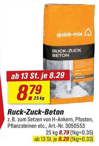Ruck-Zuck-Beton 25 kg