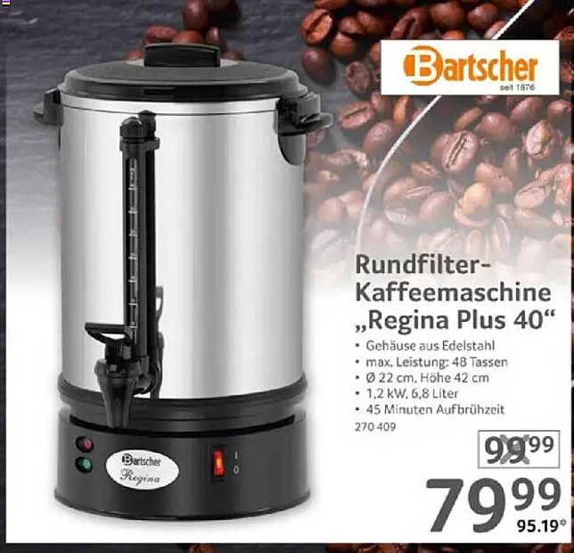Rundfilter-Kaffeemaschine „Regina Plus 40“