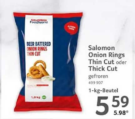 Salomon Onion Rings Thin Cut oder Thick Cut 1-kg-Beutel