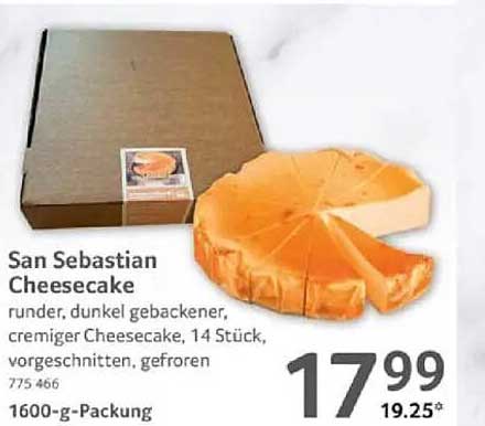 San Sebastian Cheesecake - 1600-g-Packung