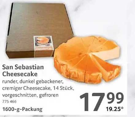 San Sebastian Cheesecake - 1600-g-Packung