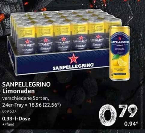 SANPELLEGRINO Limonaden - verschiedene Sorten, 0,33-l-Dose