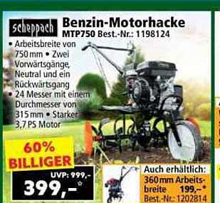 Scheppach Benzin-Motorhacke MTP750