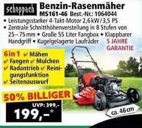 Scheppach Benzin-Rasenmäher MS161-46