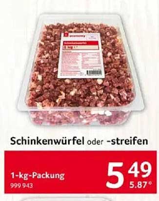 Schinkenwürfel oder -streifen 1-kg-Packung