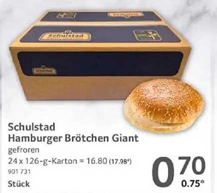 Schulstad Hamburger Brötchen Giant