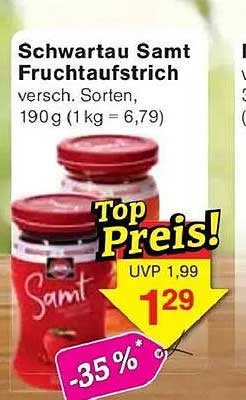Schwartau Samt Fruchtaufstrich verschiedene Sorten, 190g
