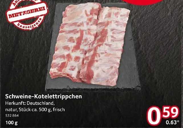 Schweine-Koteletttrippchen, Herkunft Deutschland, frisch