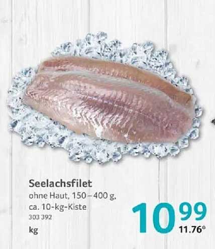Seelachsfilet ohne Haut, 150-400 g, ca. 10-kg-Kiste