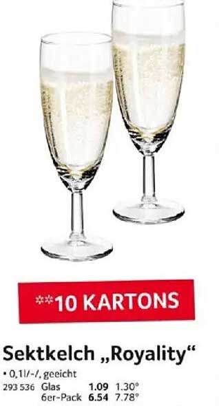 Sektkelch „Royality“ - 0,11 l, geeicht