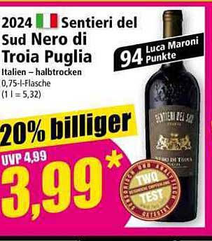 Sentieri del Sud Nero di Troia Puglia - 20% Rabatt auf den italienischen Wein
