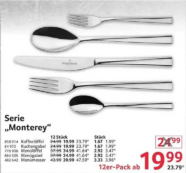 Serie „Monterey“ – Hochwertiges Besteckset