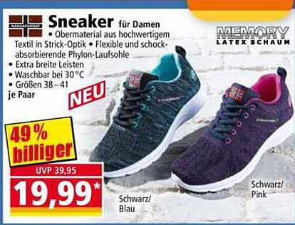 Sneaker für Damen - Obermaterial aus hochwertigem Textil in Strick-Optik