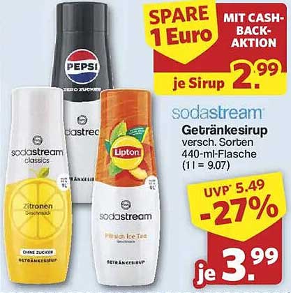 SodaStream Getränkesirup versch. Sorten 440-ml-Flasche