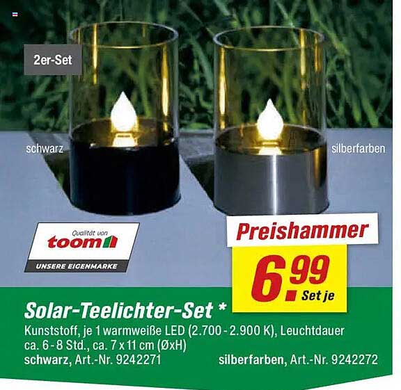 Solar-Teelichter-Set