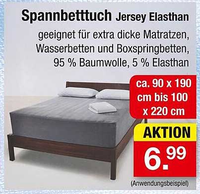 Spannbettuch Jersey Elasthan