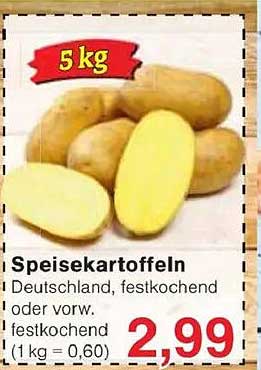 Speisekartoffeln Deutschland, festkochend oder vorw. festkochend 5 kg