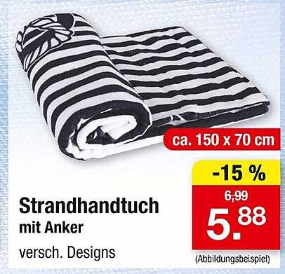 Strandhandtuch mit Anker