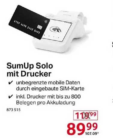 SumUp Solo mit Drucker