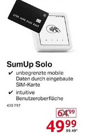 SumUp Solo - Portabler Kartenleser mit unbegrenzten mobilen Daten