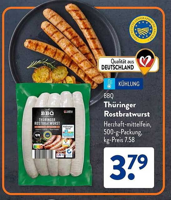 Thüringer Rostbratwurst 500 g - BBQ