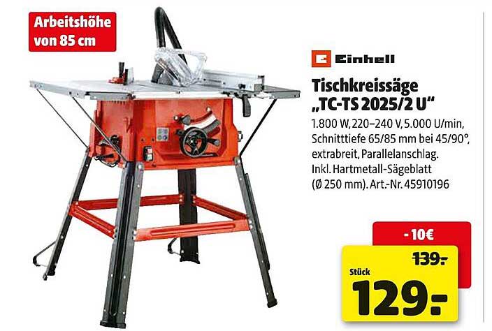Tischkreissäge „TC-TS 2025/2 U“