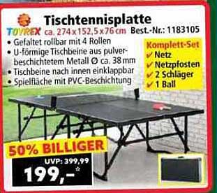 Tischtennisplatte TOREX – Spielspaß für die ganze Familie