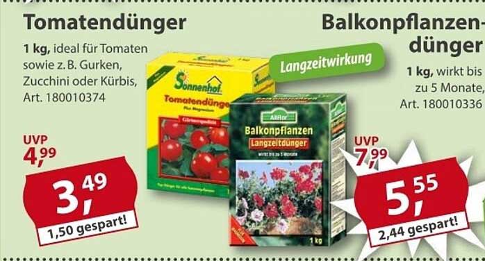 Tomatendünger 1 kg - Ideal für Tomaten sowie Zucchini und Kürbis