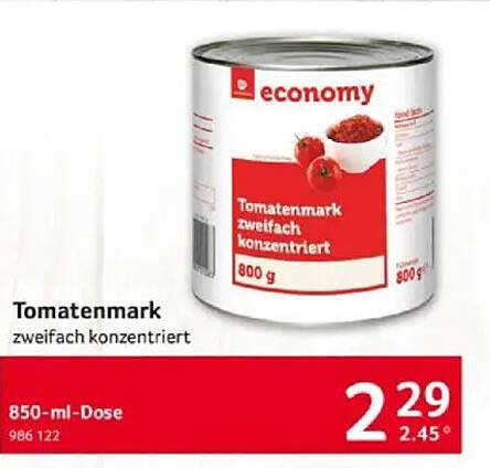Tomatenmark zwei- bzw. dreifach konzentriert 800 g