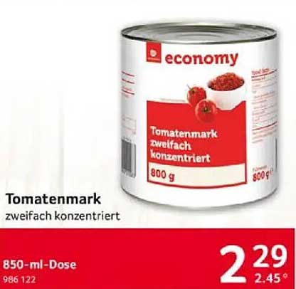 Tomatenmark zweifach konzentriert 800 g - economy