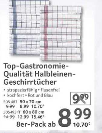 Top-Gastronomie-Qualität Halbleinen-Geschirrtücher