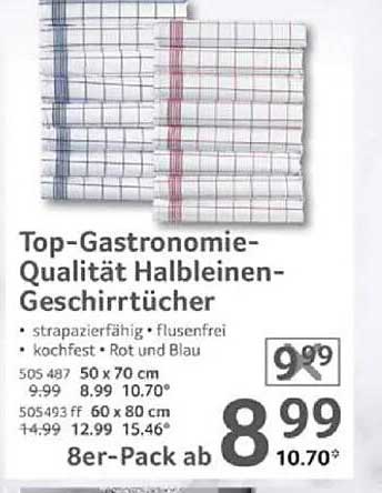 Top-Gastronomie-Qualität Halbleinen-Geschirrtücher