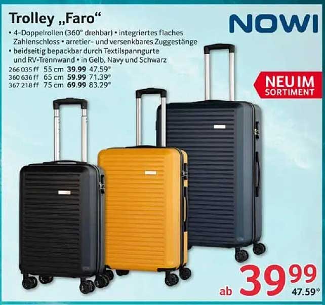 Trolley „Faro“ in verschiedenen Größen und Farben