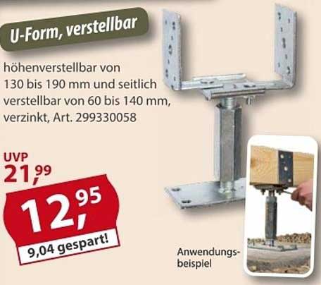 U-Form, verstellbar