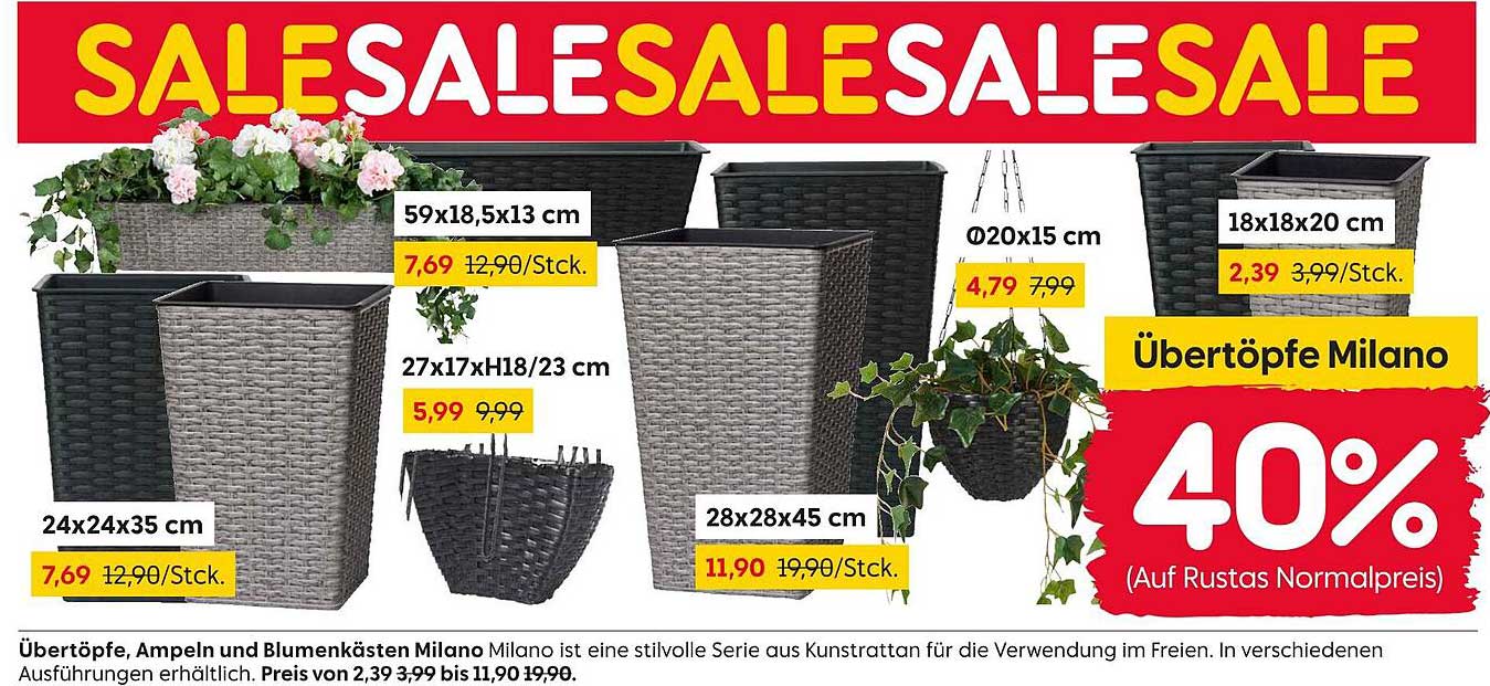 Übertöpfe Milano - Stylisch und funktional
