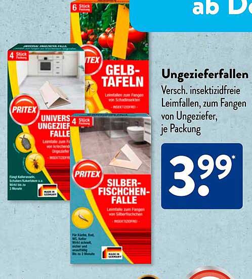 Ungezieferfallen - Verschiedene insektizidfreie Leimfallen