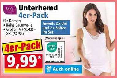 Unterhemd 4er-Pack für Damen