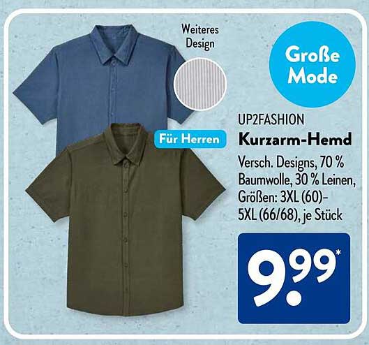 UP2FASHION Kurzarm-Hemd für Herren