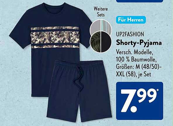 UP2FASHION Shorty-Pyjama für Herren