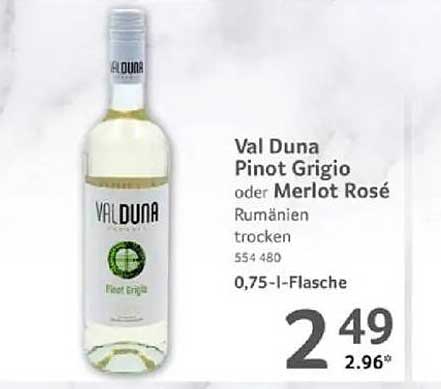 Val Duna Pinot Grigio oder Merlot Rosé Rumänien trocken