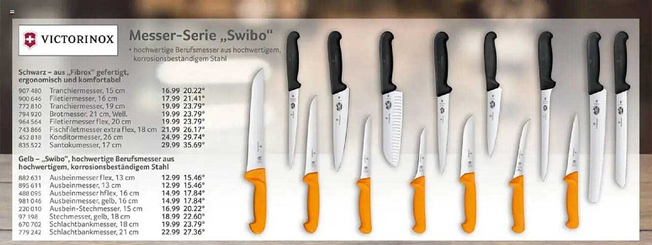 Victorinox Messer-Serie „Swibo“ – hochwertige Berufe- und Kochmesser