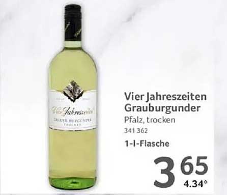 Vier Jahreszeiten Grauburgunder, Pfalz, trocken