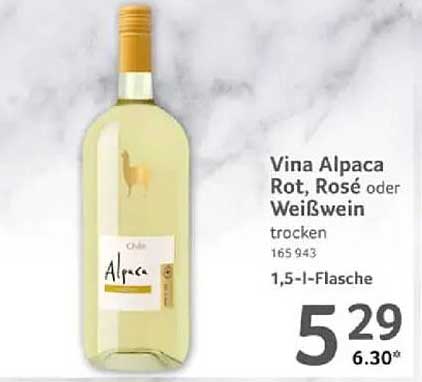 Vina Alpaca Rot, Rosé oder Weißwein trocken, 1,5 l-Flasche