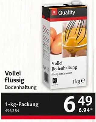Vollei flüssig Bodenhaltung 1-kg-Packung