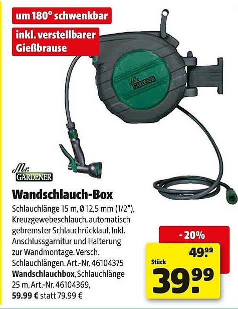 Wandschlauch-Box von Mr. Gardener