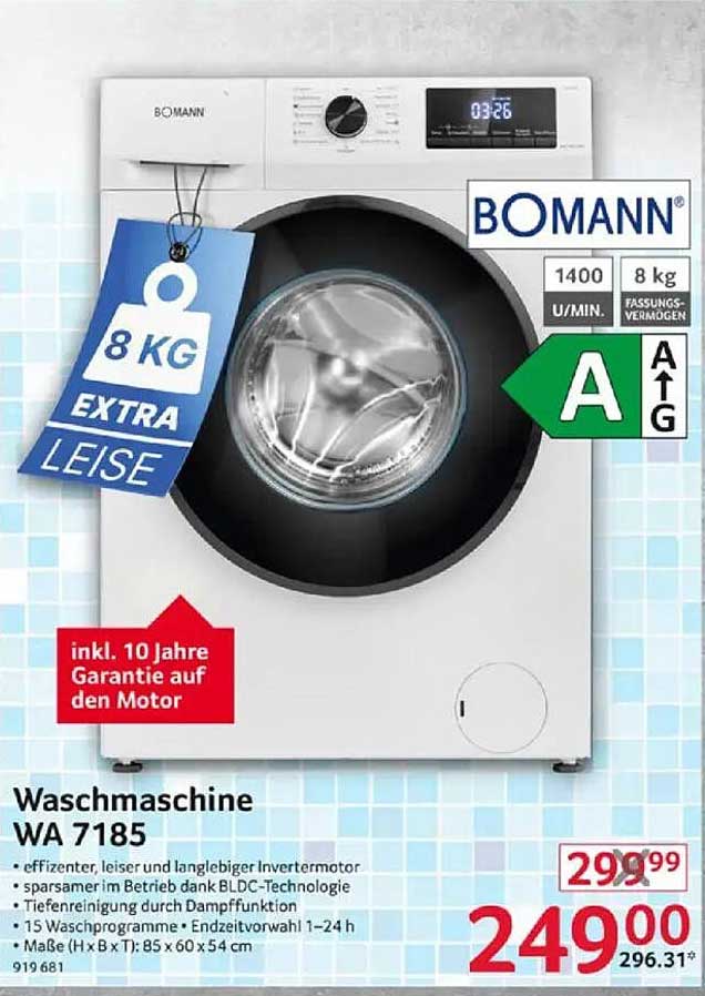 Waschmaschine WA 7185 von BOMANN