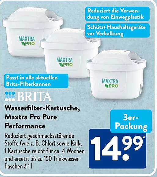 Wasserfilter-Kartusche, Maxtra Pro Pure Performance 3er-Packung