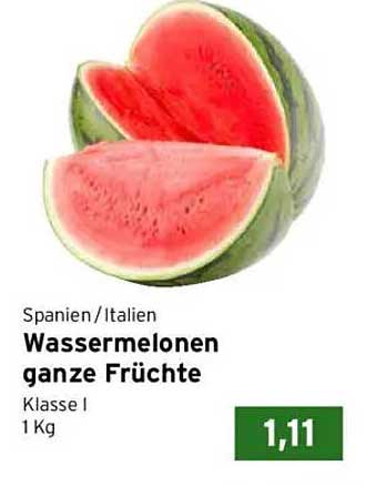 Wassermelonen ganze Früchte Klasse I 1 Kg